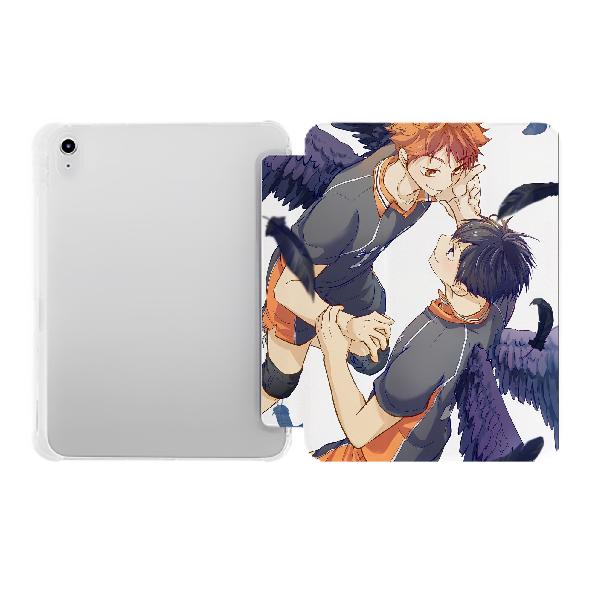 （画像用） ハイキュー!! Haikyu!! IPad ケース ペン収納付き 三つ折りスタンド PUレザー×シリコン 対応機種9.5/10.5/10.9インチ